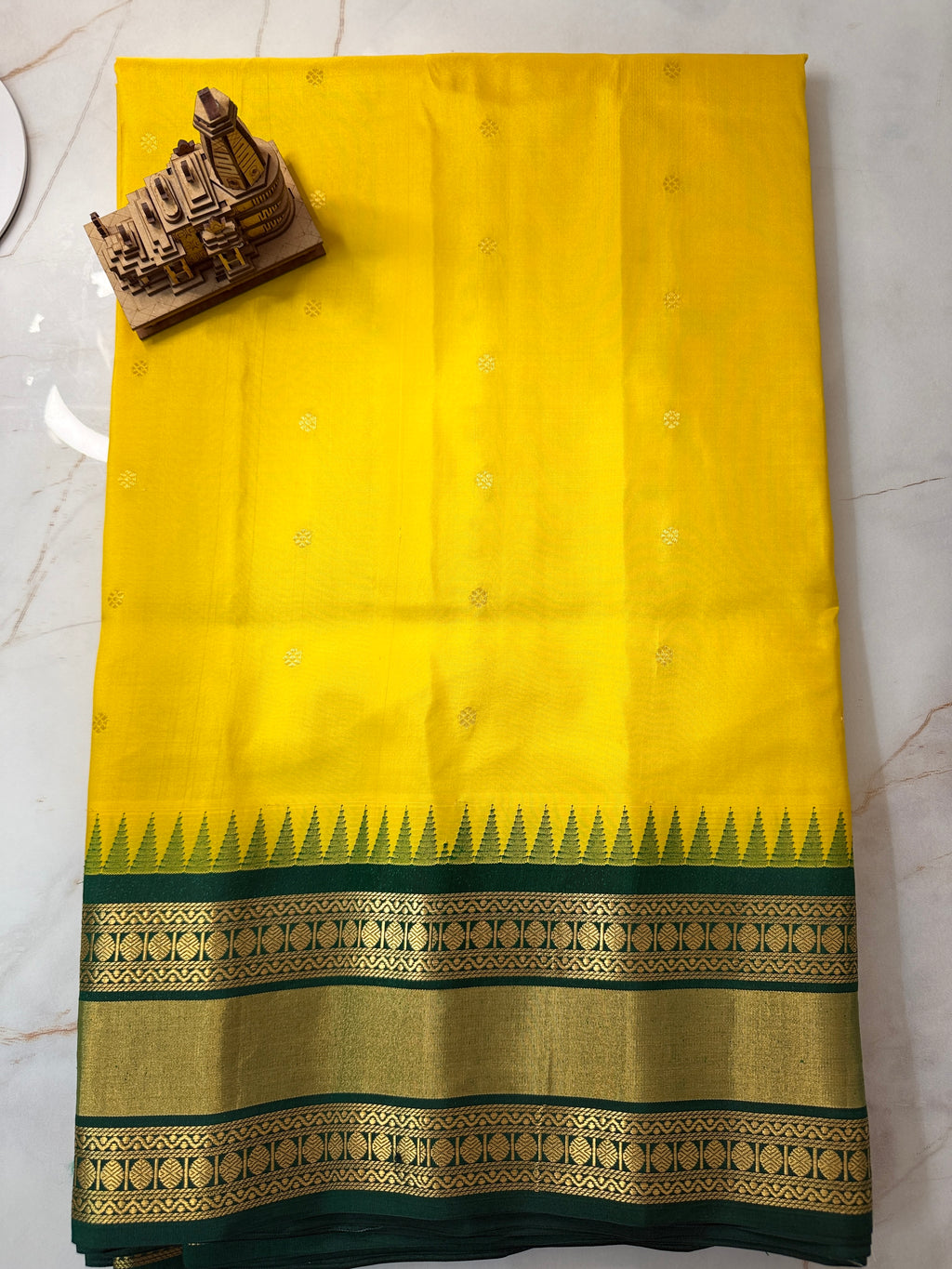 Vasudham Yellow Gadwal Saree