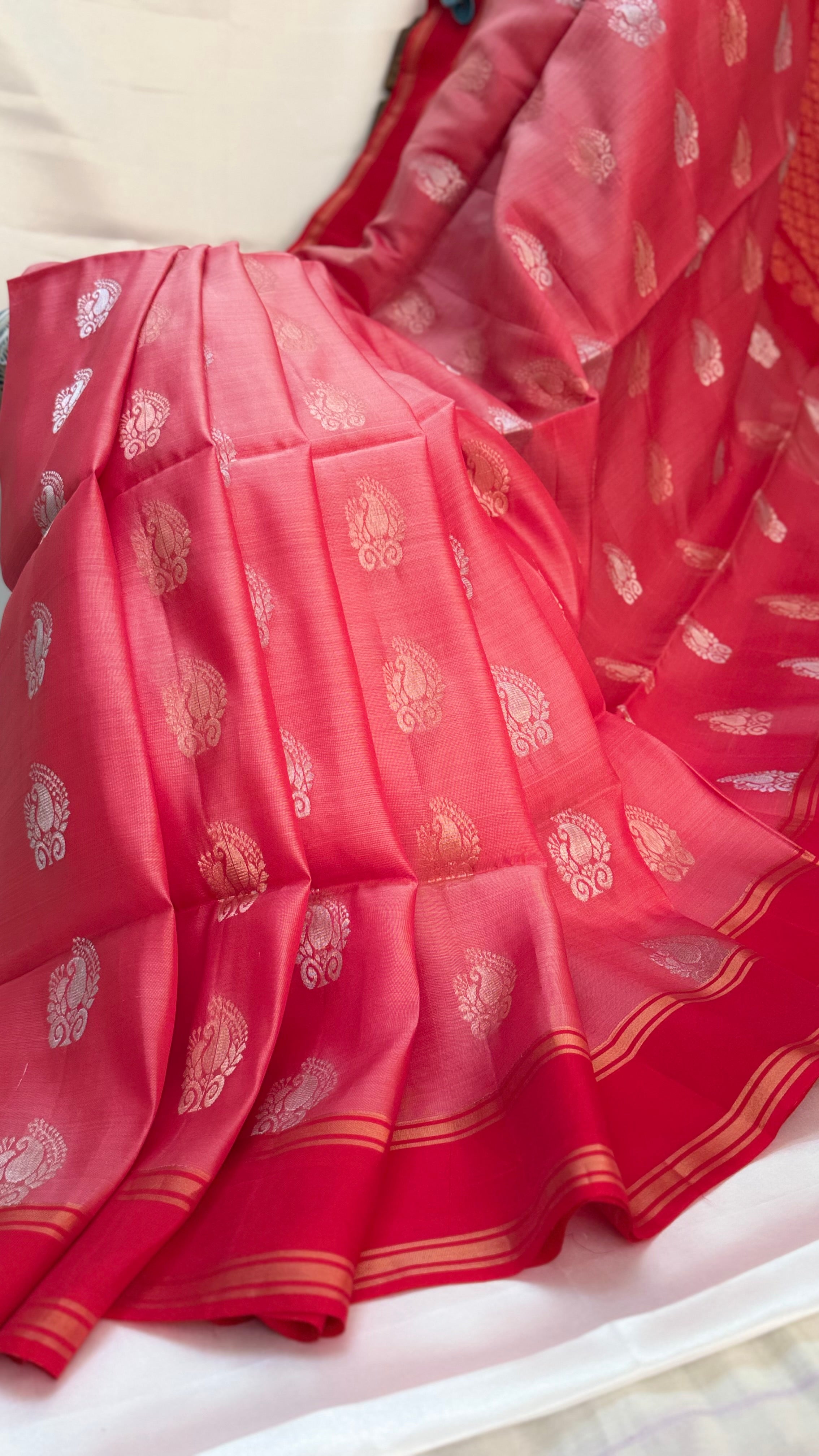 Kanchi Pattu Saree in Pretty Red