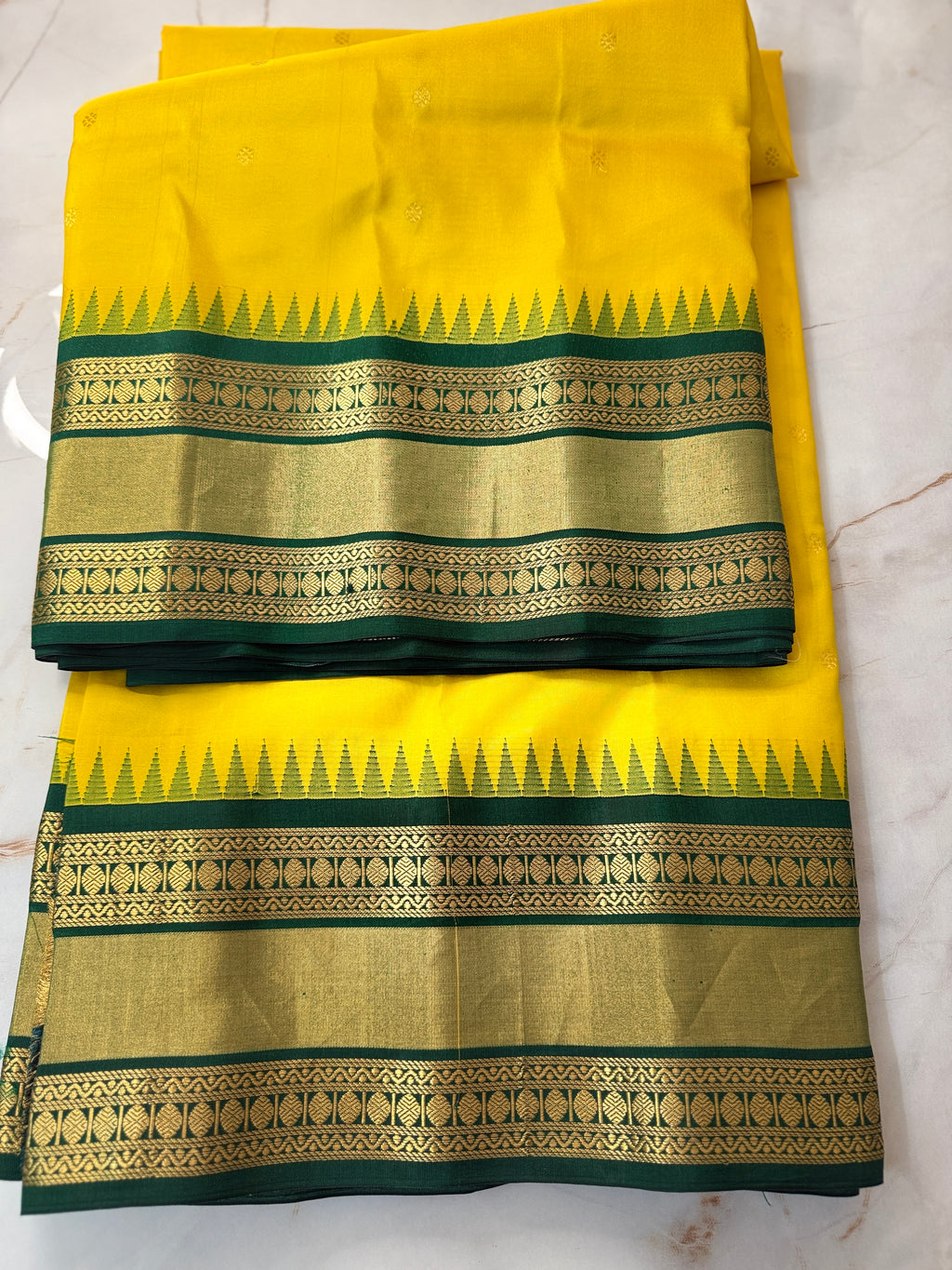 Vasudham Yellow Gadwal Saree