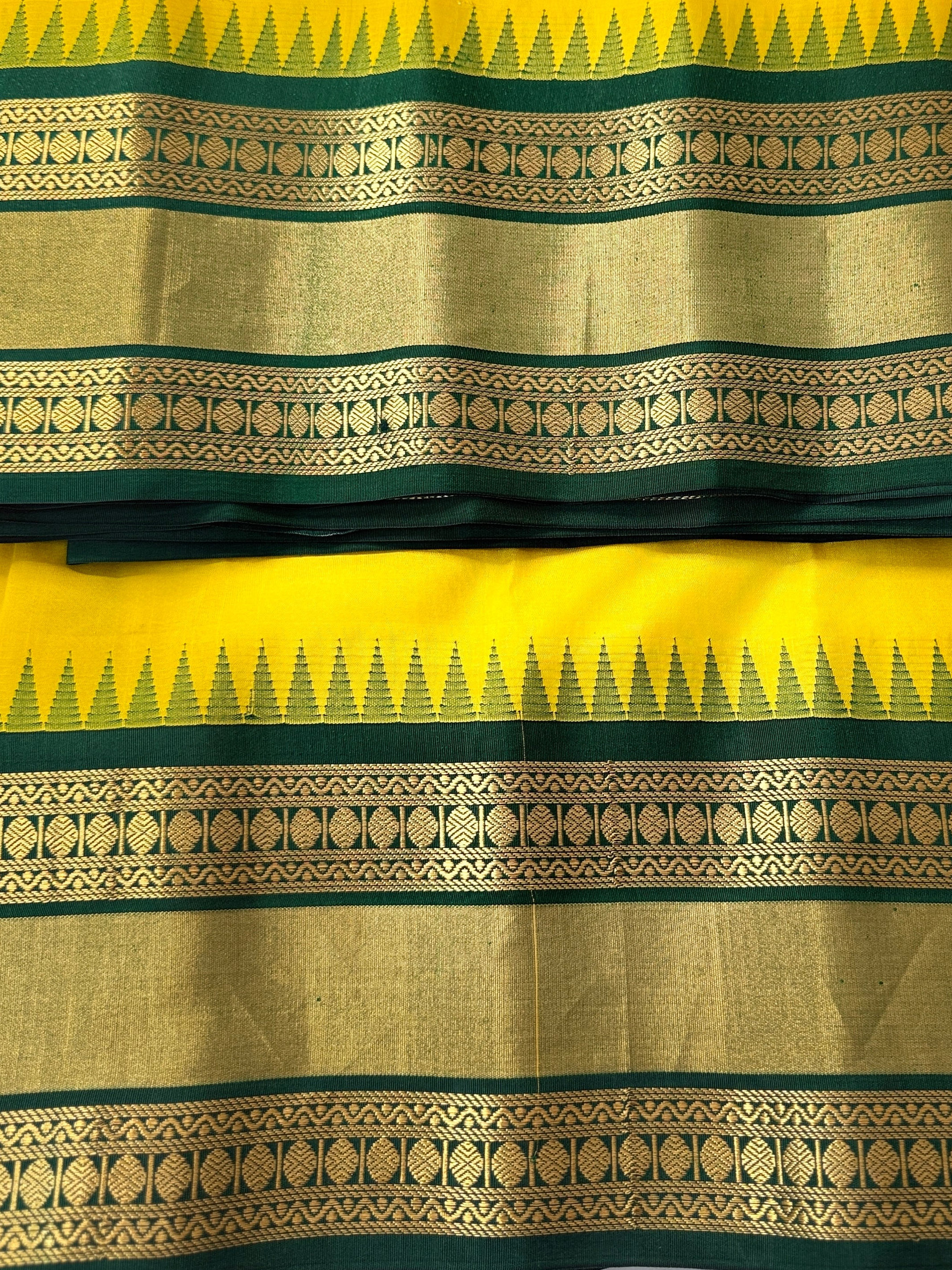 Vasudham Yellow Gadwal Saree