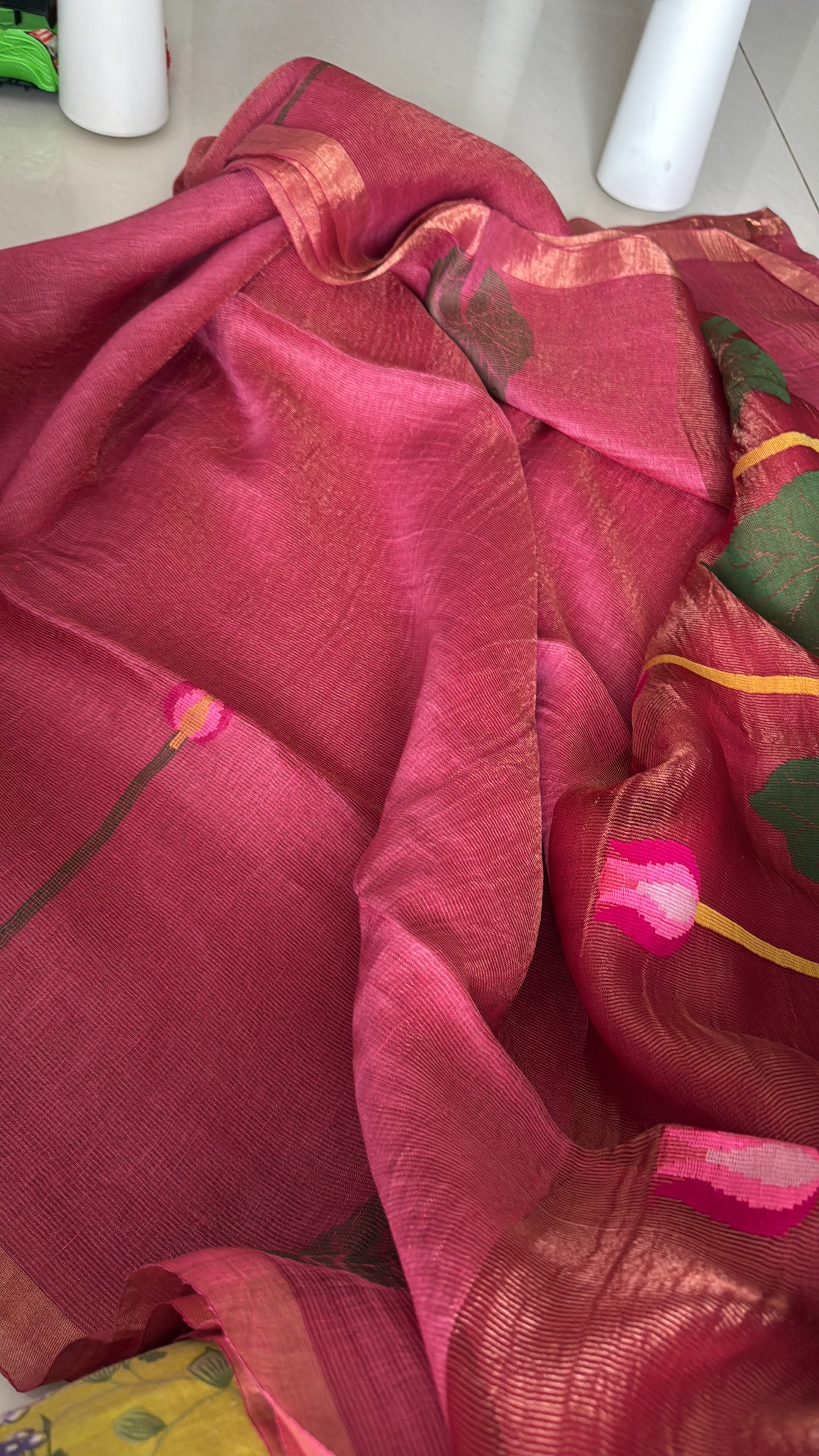 Linen Pattu Saree