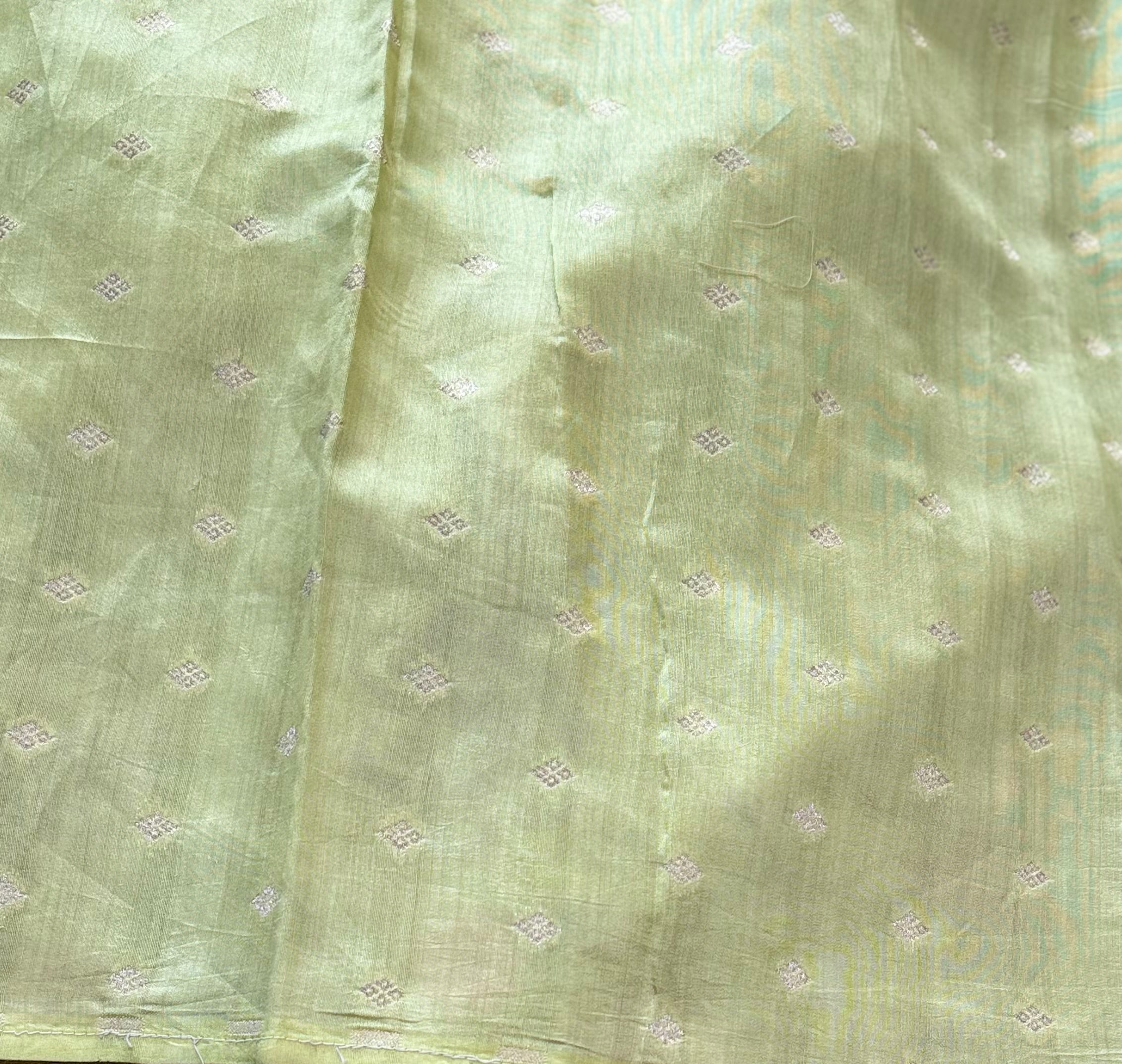 Pure Handloom Tissue Pattu Saree with Iskot weaving technique and Hand Embroidery