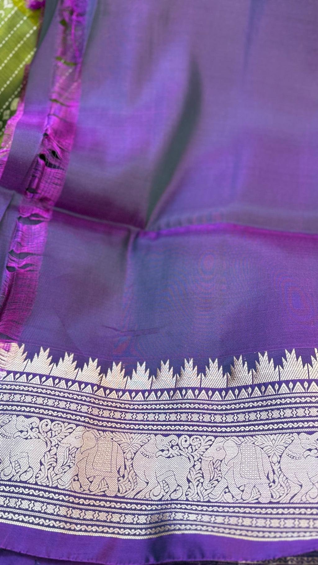 Kanchi Pattu Saree Mehendhi Green