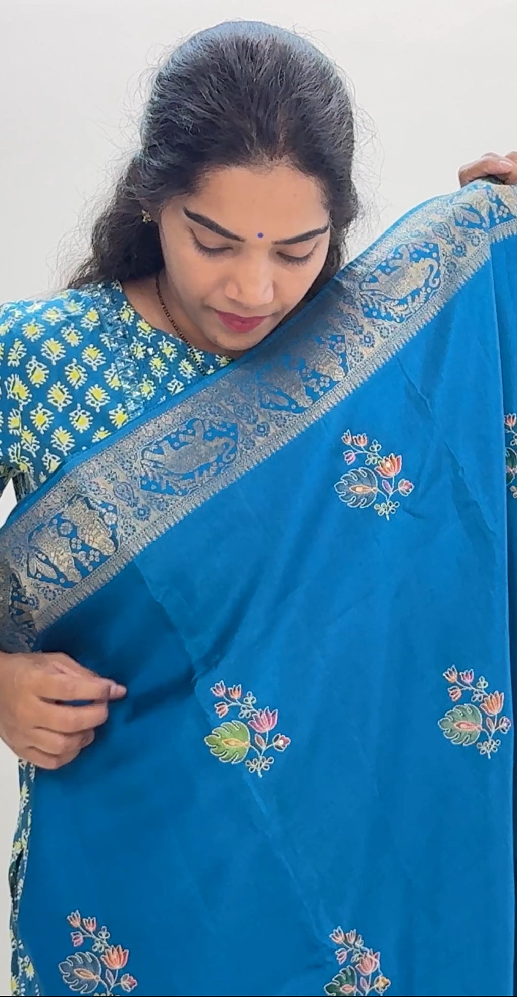 Royal Blue Banarasi Premium Dola Silk Pattu Saree