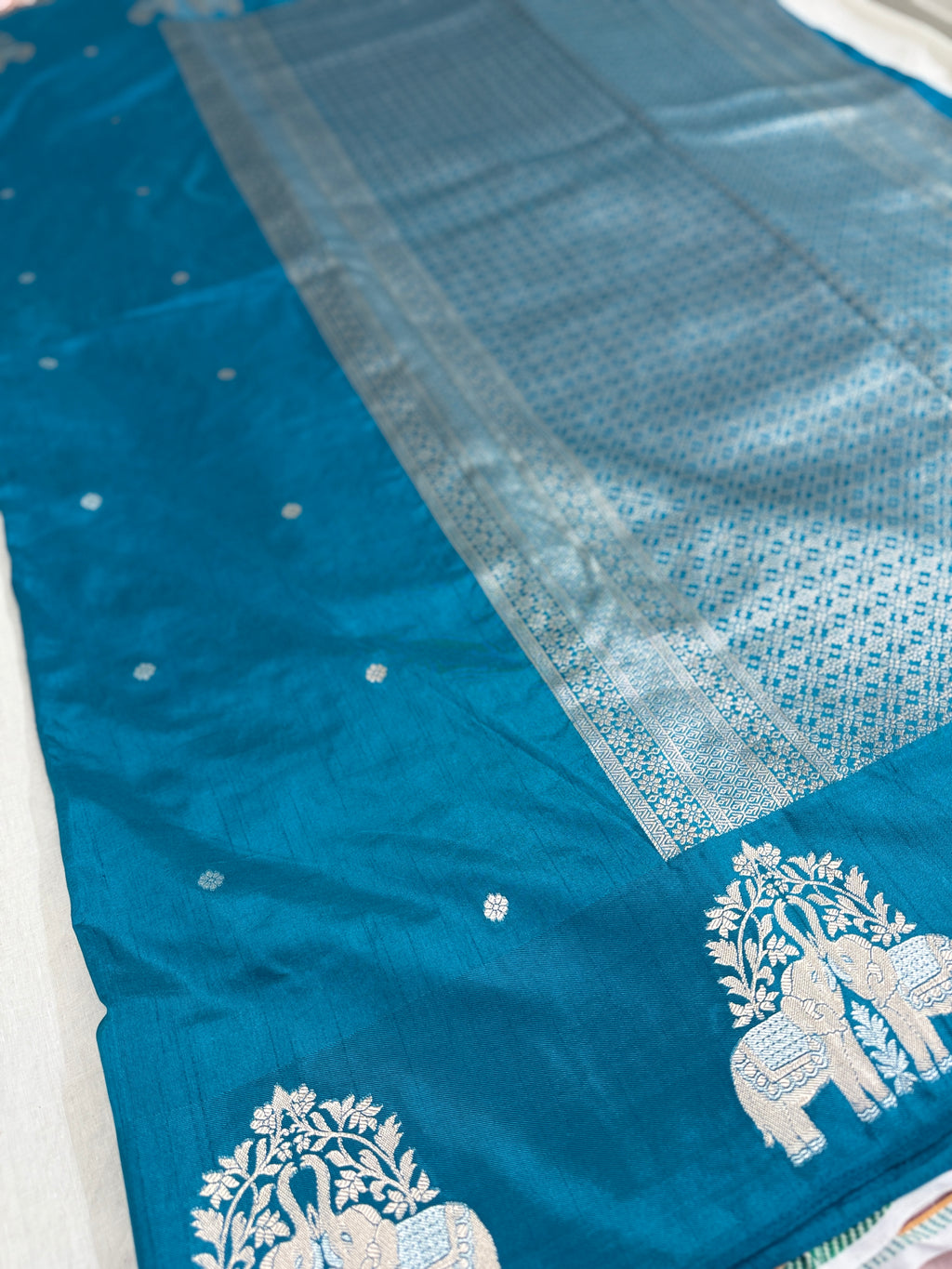 Premium Blue Banarasi Silk Saree