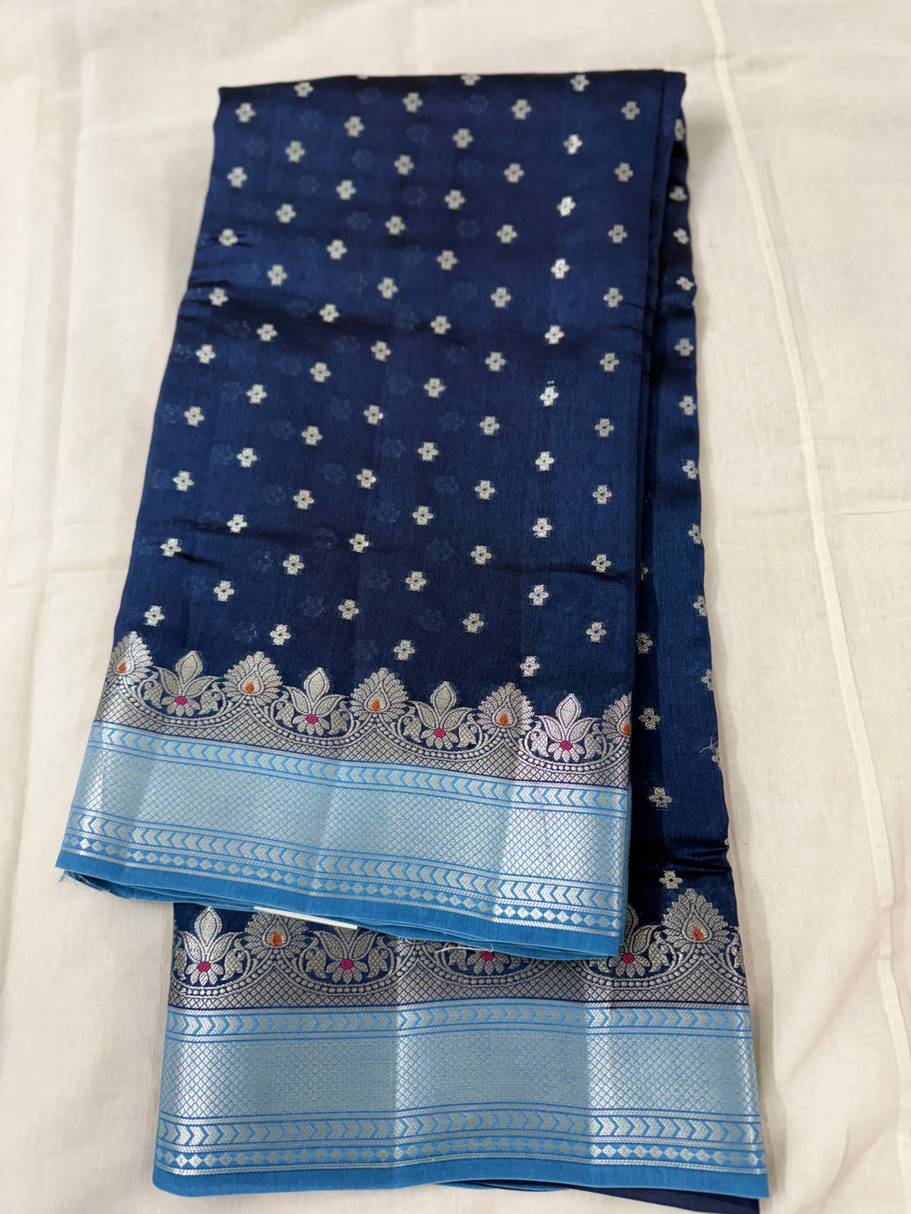 Raw Mango Royal Blue Florals Buttis