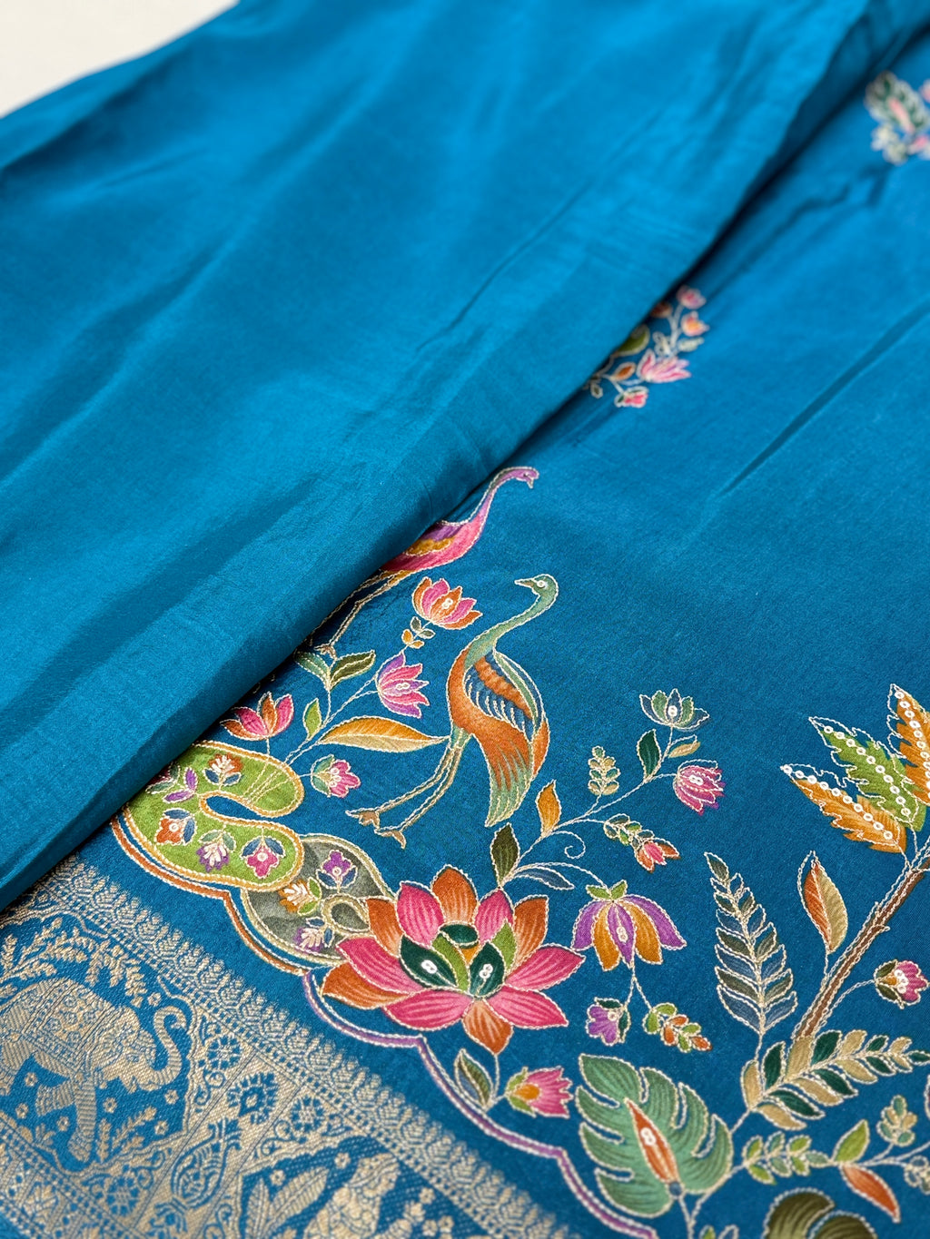 Royal Blue Banarasi Premium Dola Silk Pattu Saree