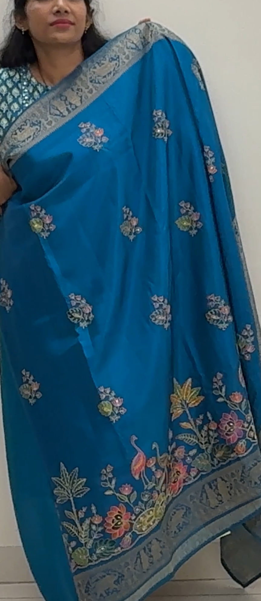 Royal Blue Banarasi Premium Dola Silk Pattu Saree