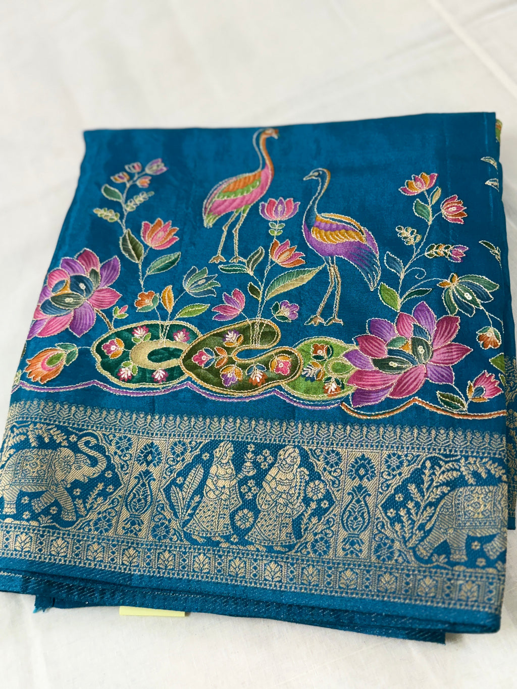 Royal Blue Banarasi Premium Dola Silk Pattu Saree