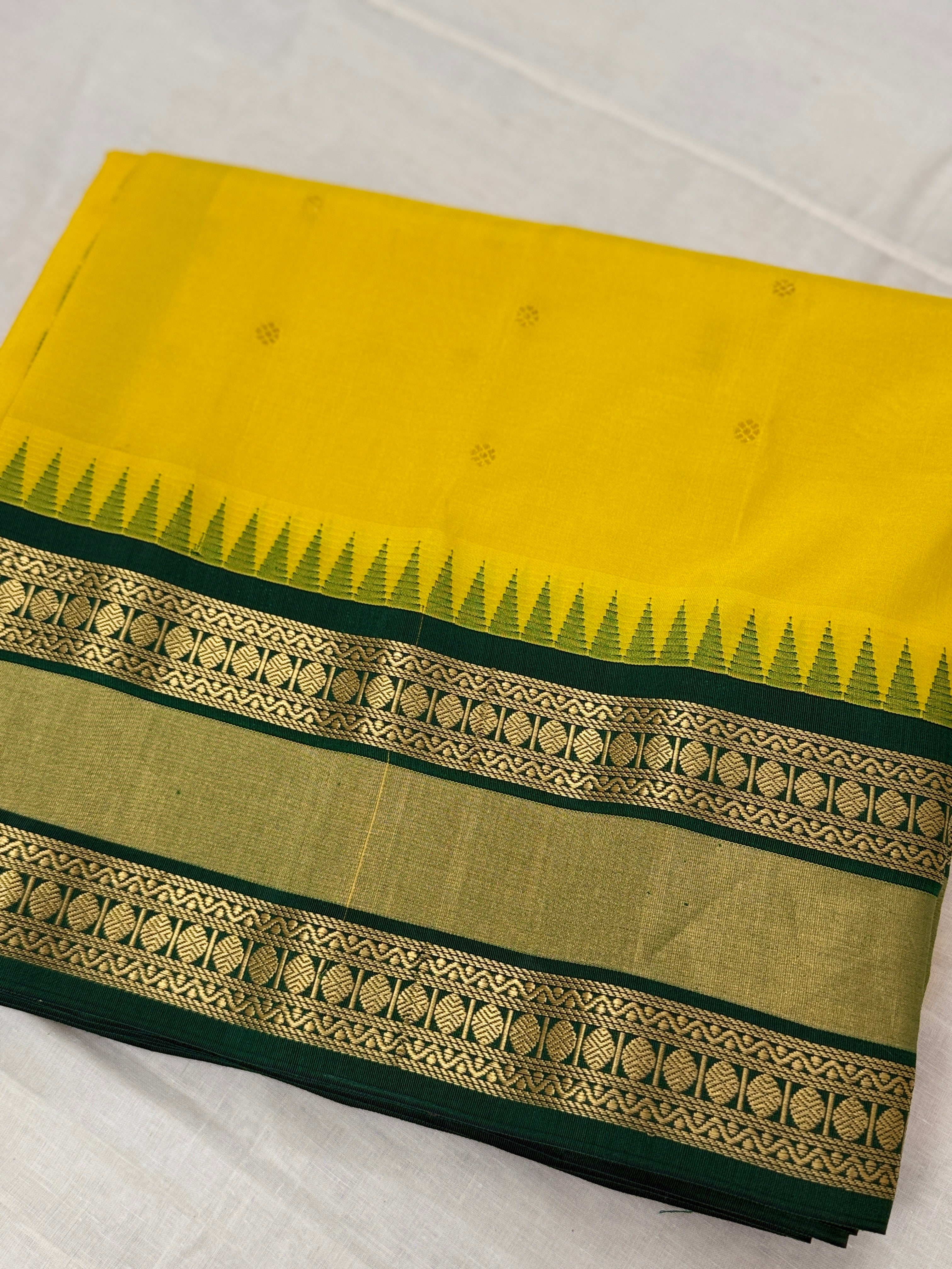 Vasudham Yellow Gadwal Saree