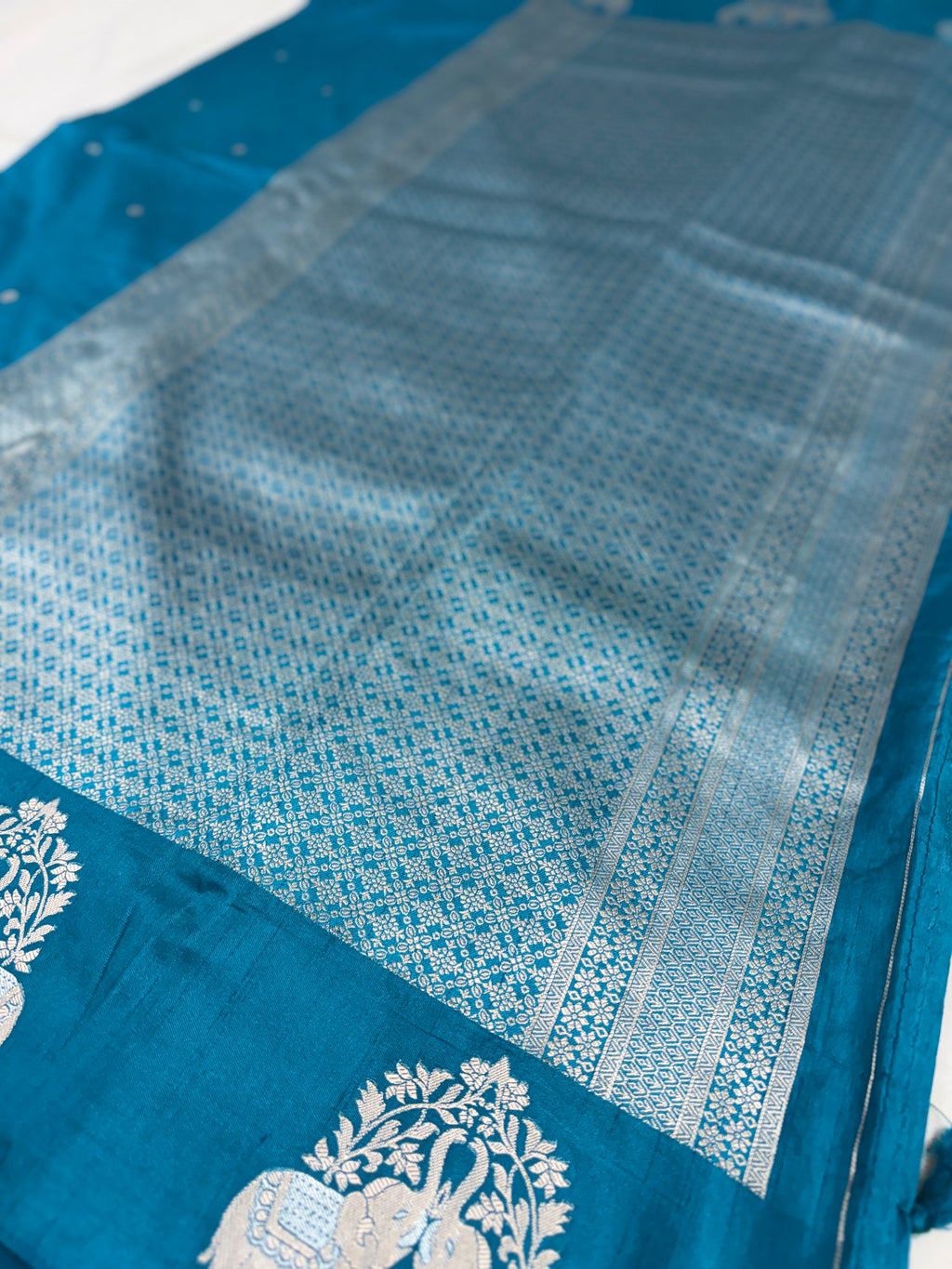 Premium Blue Banarasi Silk Saree