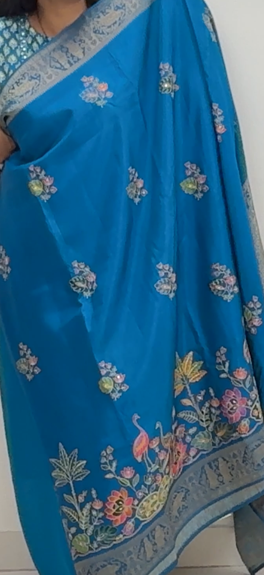 Royal Blue Banarasi Premium Dola Silk Pattu Saree
