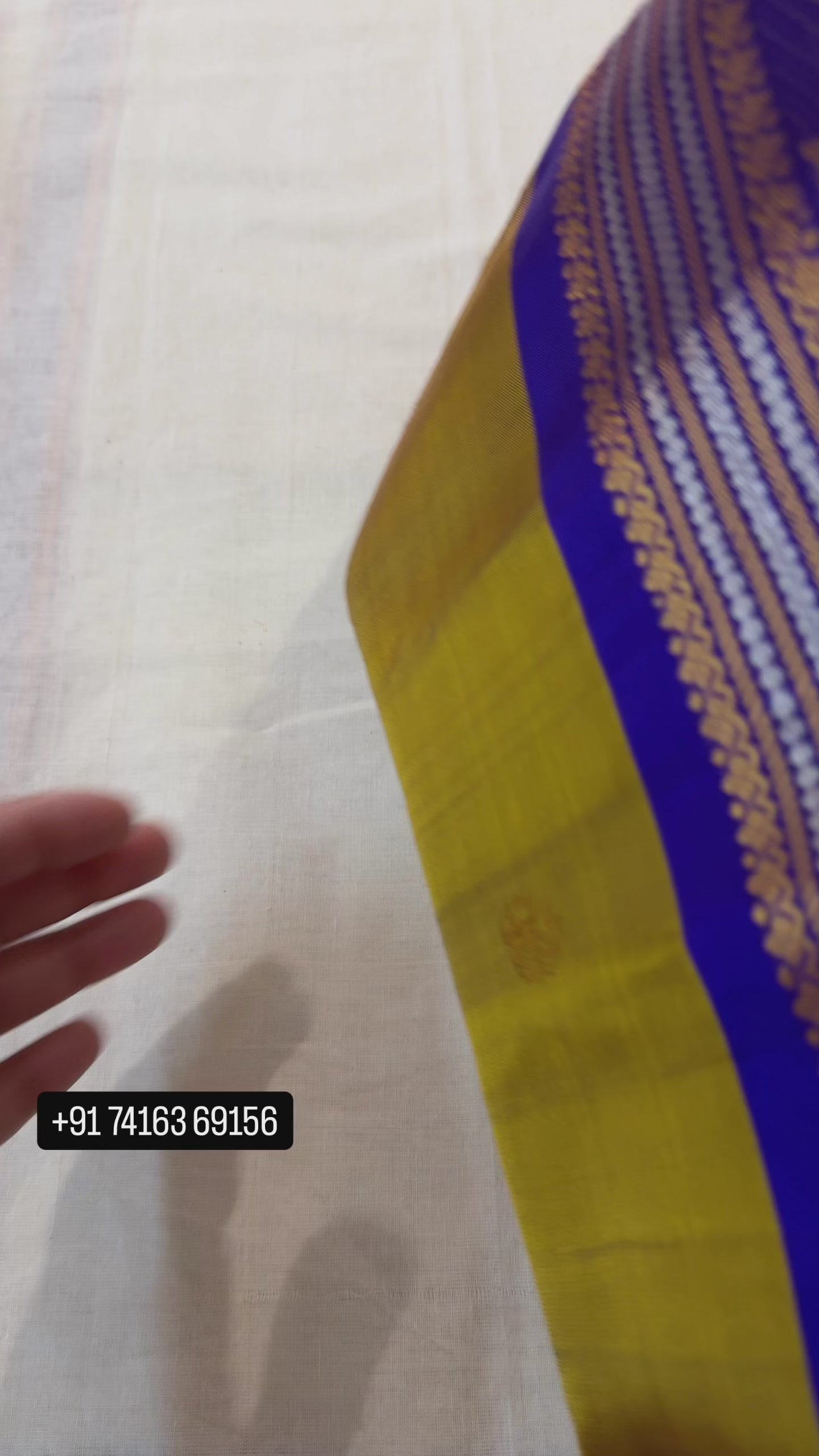 Gold & Silver Border Gadwal Pattu Saree